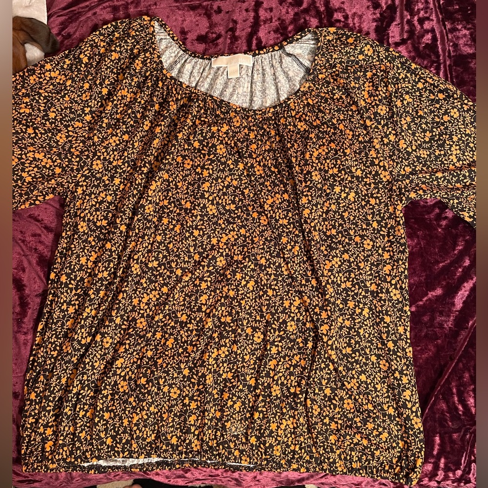 Michael Kors 2X floral print shirt